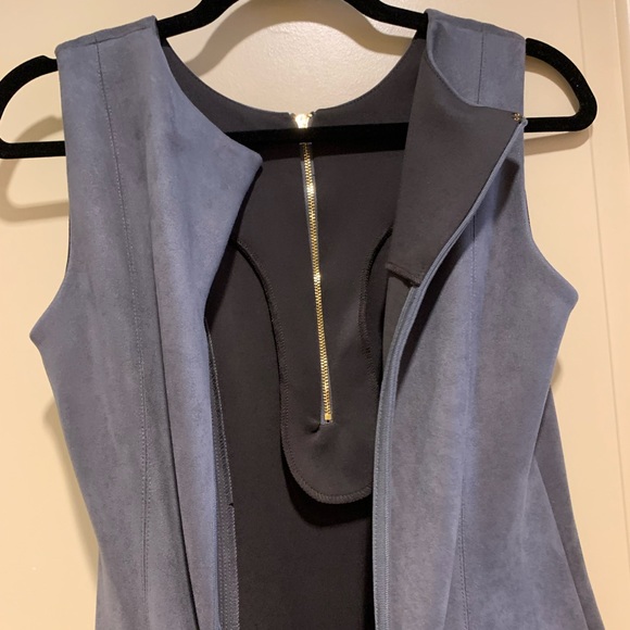 DKNY Gray Faux Suede Dress - Picture 11 of 16